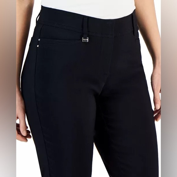 JM CollectionWomen's Plus & Size Tummy Control Curvy-Fit Pants Black Size 18S - Picture 4 of 10